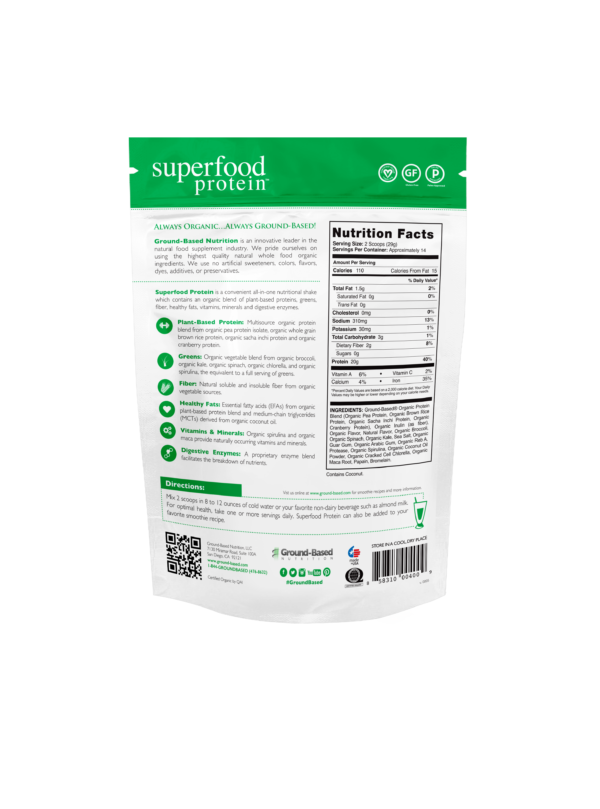 ground based nutrition superfood protein sample