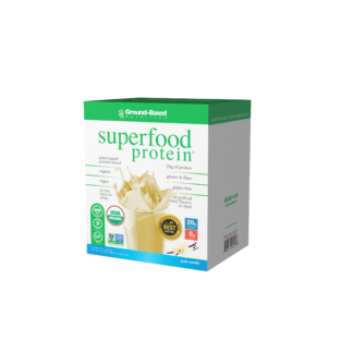 ground based nutrition superfood protein vanilla carton