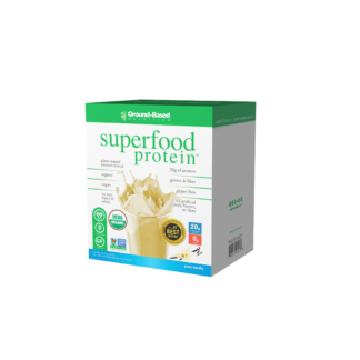 ground based nutrition superfood protein vanilla carton