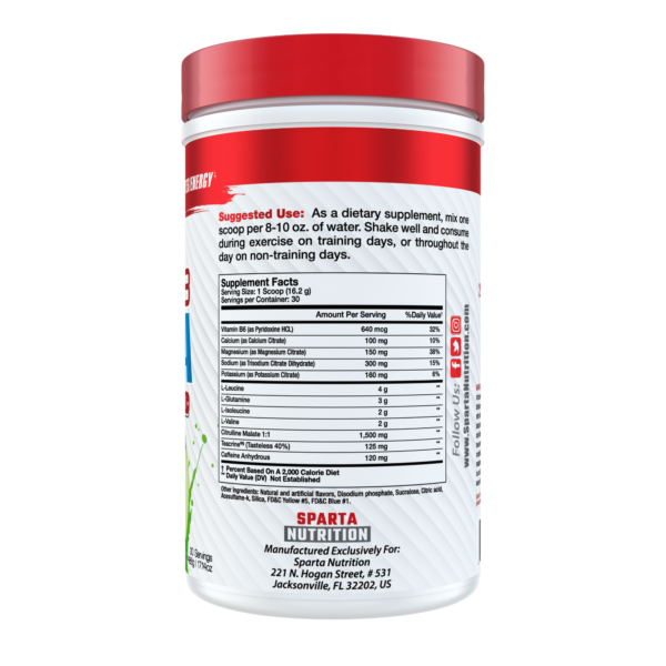 sparta nutrition hydra8 supplement facts