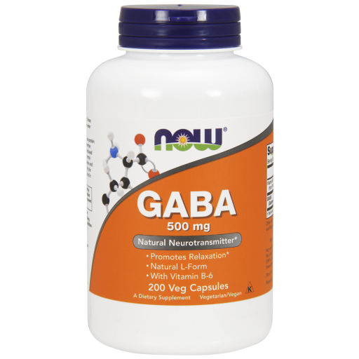 NOW Foods GABA 500 mg Veg Capsules