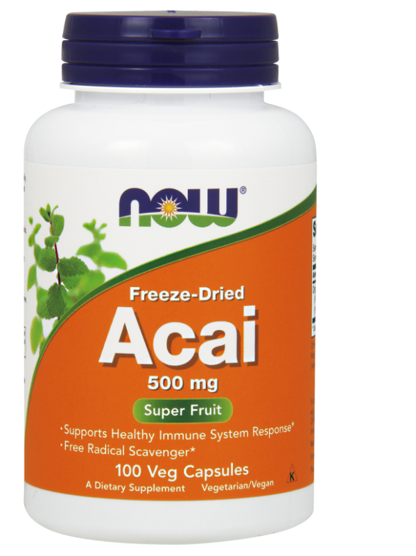 NOW Foods Acai 500 mg Veg Capsules