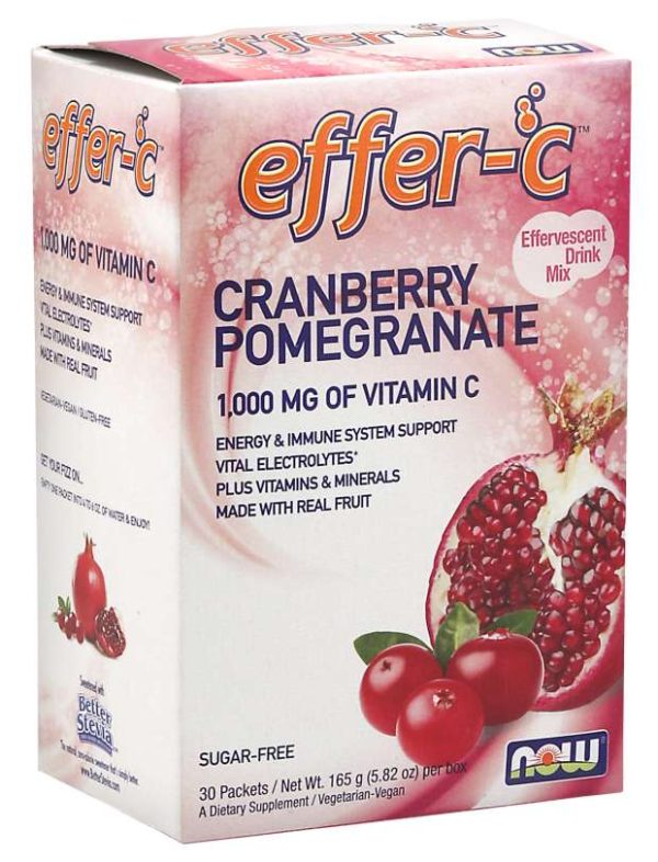 NOW Foods Effer-C Cranberry Pomegranate Packets (30)