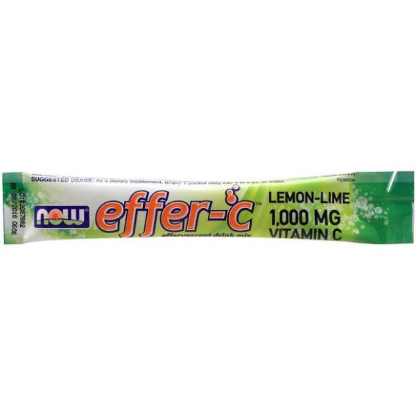 NOW Foods Effer-C Lemon Lime Packets (30) - Image 2